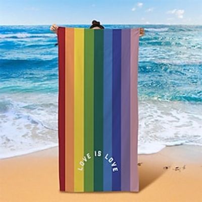 Rainbow LGBT Pattern Beach Towel Beach Blanket Bath Towel for Adults and Kids,Compact Sand Free Swim Pool Blanket for Outdoor Traveling on Vacation Beach Accessories Lightinthebox