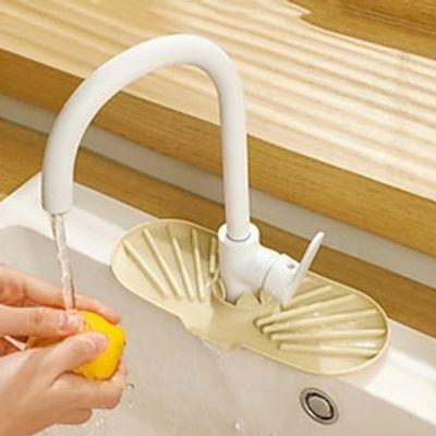 Kitchen Silicone Faucet Mat Water Ripples Faucet Water Catcher Mat Home Bathroom Large Sink Splash Pad Countertop Protector Lightinthebox