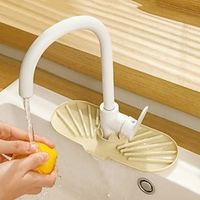 Kitchen Silicone Faucet Mat Water Ripples Faucet Water Catcher Mat Home Bathroom Large Sink Splash Pad Countertop Protector Lightinthebox - thumbnail