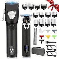 Professional Hair Trimmer Set Hair Clippers Cordless Hair Trimmer Electric Barber Clippers Zero Gapped Trimmer Professional Beard Trimmer Rechargeable Hair Cutting Kit Lightinthebox - thumbnail