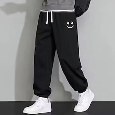 Men's Sweatpants Joggers Pocket Drawstring Elastic Waist Plain Comfort Breathable Outdoor Daily Going out Fashion Casual Black Grey Lightinthebox