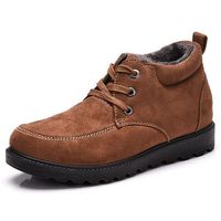 Men's Warm Plush Lining Lace Up Casual Ankle Boots