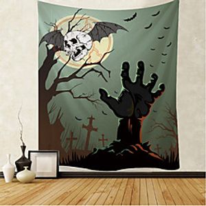 Halloween Wall Tapestry Art Decor Blanket Curtain Hanging Home Bedroom Living Room Decoration Haunted Scary Skull Skeleton Grim Reaper Lightinthebox