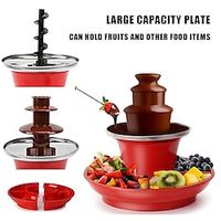 3 Layer Electric Chocolate Fondue Fountain DIY Handmade Automatic Chocolate Melting Tower with Fruits/Nuts/Treats Serving Tray Lightinthebox