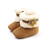 Boys and Girls Boots Infant shoes Baby Shoes Snow Boots Synthetics Infants(0-9m) Daily Indoor Light Pink Gray Brown Fall Winter miniinthebox - thumbnail