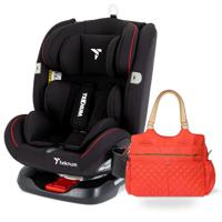 Teknum Evolve 360 Car Seat 0 - 12yrs With Sunveno Fashion Diaper Bag - Black CM_TKSN_CS02&FDP1_EVBLOR