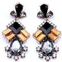 Women's Synthetic Tanzanite Crystal Drop Earrings Dangle Earrings Hanging Earrings Drop Ladies Elegant Fashion Crystal Imitation Diamond Earrings Jewelry Rainbow For Daily Going out miniinthebox - thumbnail