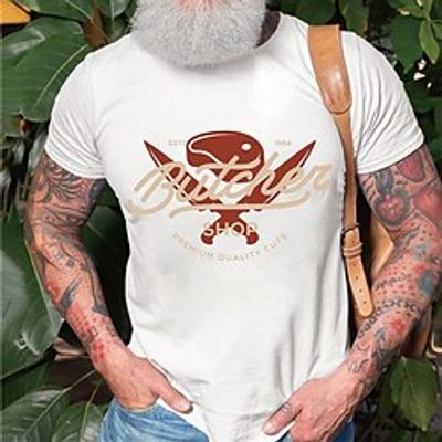 Men's Unisex T shirt Hot Stamping Cartoon Graphic Prints Letter Crew Neck Street Daily Print Short Sleeve Tops Casual Designer Big and Tall Sports White Gray Navy Blue miniinthebox