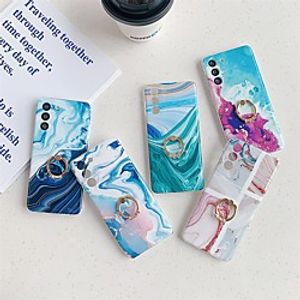 Phone Case For Samsung Galaxy Back Cover S21 S21 Plus S21 Ultra Galaxy A52 Galaxy A72 Galaxy A42 Galaxy A12 A71 5G Galaxy A71 A31 Shockproof Dustproof with Stand Marble TPU Lightinthebox