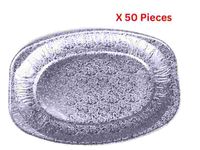 Hotpack Aluminium Oval Platter - 50 Pieces - 65220D Hotpack Aluminium Oval Platter - 50 Pieces - 65220D