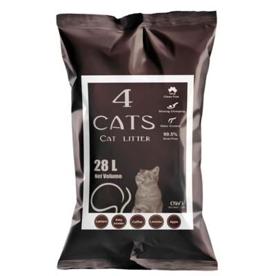 4 Cats Bentonite Clumping Cat Litter - 28L - Coffee