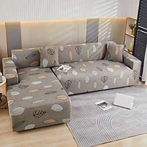 Romance Sofa Cover 1-Piece Couch Cover Fit for 1-4 Seater L-shape Couch Soft Stretch Slipcover Spandex Jacquard Fabric Easy to Install(1 Free Cushion Cover) miniinthebox