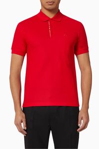 Monogram Motif Cotton Piqué Polo Shirt