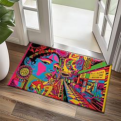 Psychedelic Woman Doormat Non-Slip Oil Proof Rug Indoor Outdoor Mat Bedroom Decor Bathroom Mat Entrance Rug Door Mat Lightinthebox