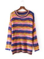 Stripe Long Sleeve Pullover Sweaters