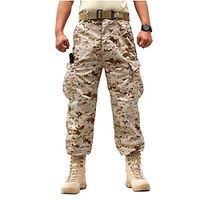 Men's Cargo Pants Cargo Trousers Tactical Pants Button Multi Pocket Straight Leg Camouflage Wearable Casual Daily Holiday Sports Fashion Black Light Green Lightinthebox - thumbnail