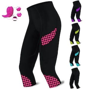 21Grams Women's Cycling 34 Tights Bike 34 Tights Mountain Bike MTB Road Bike Cycling Sports 3D Pad Breathable Quick Dry Moisture Wicking Violet Black Spandex Clothing Apparel Bike Wear Lightinthebox