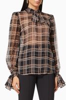 Blouse in Chain Check Gauze - thumbnail