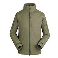 Men's Softshell Jacket Hunting Fleece Jacket 3 in 1 Outdoor Thermal Warm Windproof Multifunctional Breathable Fall Winter Solid Colored Jacket Fleece Camping  Hiking Hunting Training Grey Khaki Green Lightinthebox - thumbnail