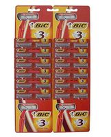 Bic 3 Sensitive Razor, Hanging Card - 24's