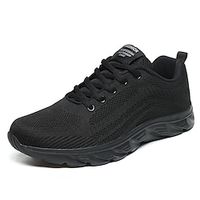 Men's Sneakers Running Shoes Athletic Cushioning Breathable Lightweight Soft Non-slip Running Jogging Knit Summer Spring Black Black White Black Red Black Green Lightinthebox - thumbnail