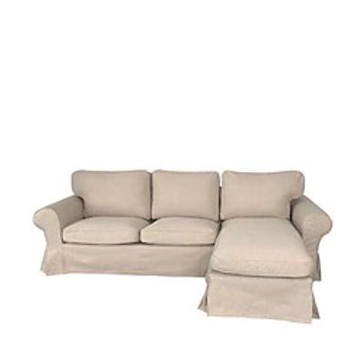 Cotton Ektorp Chair Cover with Cushion Cover and T Backrest Cover, 2 Seat IKEA Ektorp Armchair Cover for Dogs, Replacement Sofa Furniture Protector Slipcover Lightinthebox