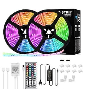 LED Strip Lights RGB 5050 20m 65.6ft Ultra Long Color Changing LED Light Strips Kit with 44 Keys Ir Remote Led Lights for Bedroom Kitchen Home Decoration Lightinthebox