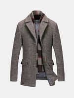 Detachable Scarf Woolen Coat