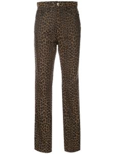 Fendi Pre-Owned leopard pattern long pants - Brown