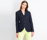 Womens Button Notches Blazer  Navy Blue - thumbnail