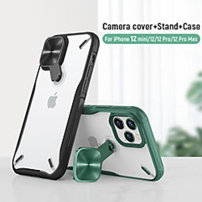 Nillkin Phone Case For iPhone 12 Pro Max iPhone 12 Mini Shockproof Case With Phone Stand Holder Clear Back Cover For iPhone 12 miniinthebox