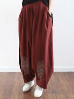 Embroidery Harem Pants For Women
