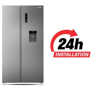 KROME 700L Side-by-Side Refrigerator | Water Dispenser | Multi Air Flow | LED Display | Inverter Compressor | Door Alarm | No Frost Cooling | Twist...