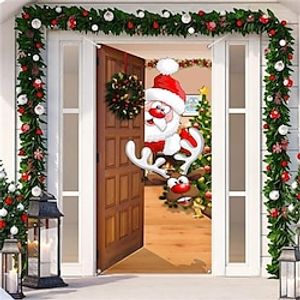 Christmas Background Cloth Christmas Door Cover Door Hanging New Year's Party Decoration Door Cover Tapestry miniinthebox