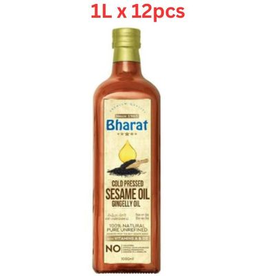 Bharat Sesame Oil Cold Pressed 12x1 Ltr