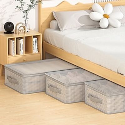 Transparent Net Underbed Storage Bag, Clothes Storage Box, Household Large Capacity Bedroom Clothes, Quilts, Toys Storage Container Lightinthebox Transparent Net Underbed Storage Bag, Clothes Storage Box, Household Large Capacity Bedroom Clothes, Quilts, Toys Storage Container Lightinthebox