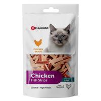 Flamingo Hapki Chicken & Fish Strips Cat Treats 85g