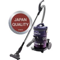 HITACHI Drum Vacuum Cleaner 2200 Watts, 21L Tank Dust Capacity- CV965NBLGCM