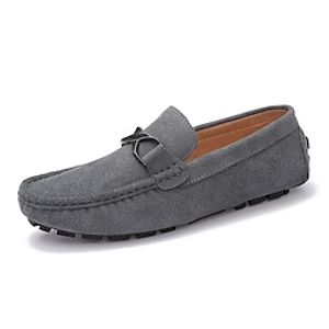 Men's Loafers  Slip-Ons Moccasin Comfort Shoes Crib Shoes Casual Daily Office  Career Suede Black Blue Gray Fall Spring miniinthebox