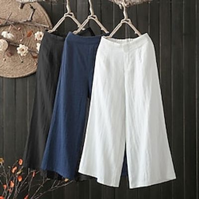 Retro Vintage 1970s Pants Wide Leg Pants Women's Cosplay Costume Casual Pants Lightinthebox