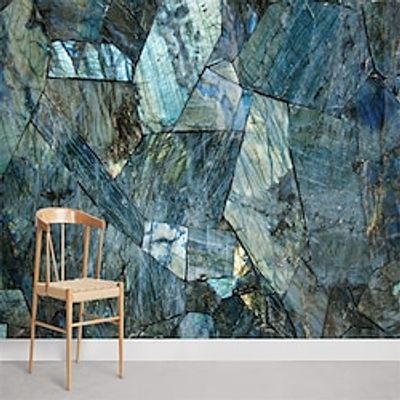 Abstract Marble Wallpaper Mural Blue Marble Wall Covering Sticker Peel and Stick Removable PVC/Vinyl Material Self Adhesive/Adhesive Required Wall Decor for Living Room Kitchen Bathroom miniinthebox