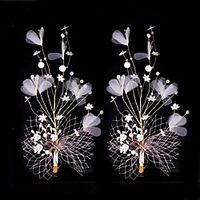 Kids' Baby Girls' Hair Accessories Lace Gauze Bow Hairpins Pearl Hair Accessories Children's Rhinestone Side Clips Girls Show Hair Accessories Lightinthebox - thumbnail