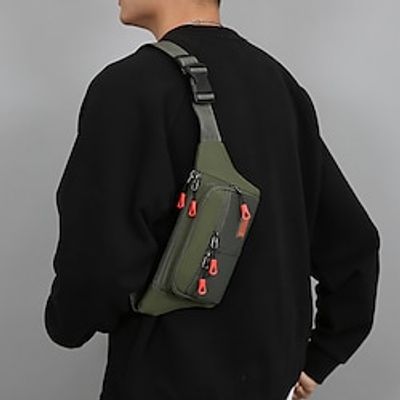 Men's Women's Crossbody Bag Sports Bags Nylon Daily Lightweight Solid Color Black Green Dark Blue Lightinthebox