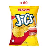 Jack N Jill Jigs Potato Crisps Sweet & Savoury Flavour 65Gm Pack Of 60 (UAE Delivery Only)