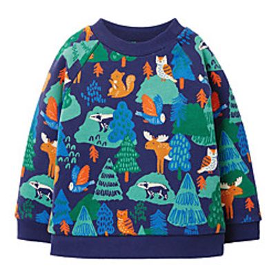 Kids Boys' Sweatshirt Long Sleeve Tree Animal Navy Blue Children Tops Fall Winter Daily Cute Indoor Outdoor Regular Fit 3-8 Years Lightinthebox