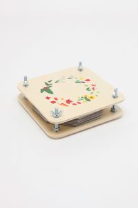 Flower and Leaf Press  Beige Combo