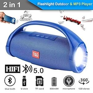 TG136 Speaker Waterproof Wireless Bluetooth USB AUX Radio Mp3 Player Led Flashlight Outdoor Camping Lighting miniinthebox