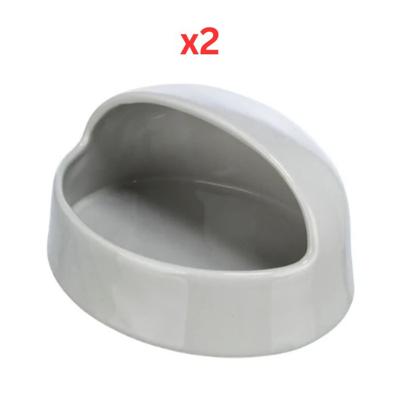 Trixie Ceramic Sand Bath For Small Pets - Grey 20X10X16Cm (Pack Of 2)