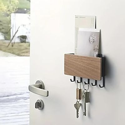 1pc Simple  Creative Storage Box, Key Wall Hook, Wooden Storage Hook, Door Back Hanging Hook, Entrance Small Item Organizer Rack, Home Decor, Household Gadget Lightinthebox