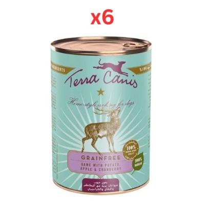 Terra Canis Grain Free Game Venison Dog Wet Food 400G (Pack of 6)